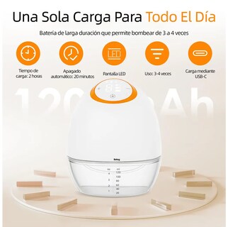 Foto 4 | Foto 4 | Extractor Leche Belug Eléctrico Manos Libres 2pcs Blanco