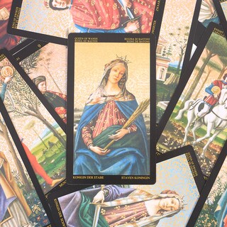 Foto 4 | Foto 4 | Juego De Cartas Golden Botticelli Tarot Family Con Baraja De Tarot - Venta Internacional.