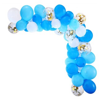Foto 1 | Foto 1 | Kit De Globos Con Forma De Arco De Cumpleaños Azul Con 113 Globos De Látex Y Aluminio - Venta Internacional.