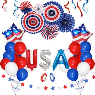 Foto 1 | Foto 1 | Balloon Kit Usa 32 Globos De Lámina De Látex Paper Fan Paper Ch - Venta Internacional.