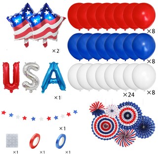 Foto 2 | Foto 2 | Balloon Kit Usa 32 Globos De Lámina De Látex Paper Fan Paper Ch - Venta Internacional.