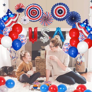 Foto 3 | Foto 3 | Balloon Kit Usa 32 Globos De Lámina De Látex Paper Fan Paper Ch - Venta Internacional.