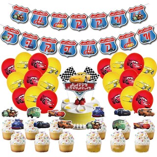 Foto 1 | Foto 1 | Balloon Kit Cars 32 Globos De Látex Con Diseño De Pancarta Para Tartas - Venta Internacional.