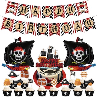 Foto 1 | Foto 1 | Kit De 16 Globos De Látex De Piratas Del Caribe - Venta Internacional.