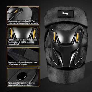 Foto 4 | Foto 4 | Rodilleras Belug Motociclista Ciclismo Bicicleta Montaña Mtb Moto Negro