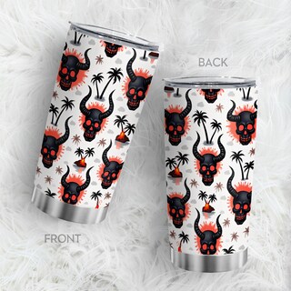 Foto 3 | Foto 3 | Taza De Café Tumbler Oasisdream De 600 Ml Con Estampado De Calaveras - Venta Internacional.