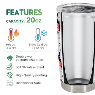 Foto 5 | Foto 5 | Taza De Café Tumbler Oasisdream De 600 Ml Con Estampado De Calaveras - Venta Internacional.