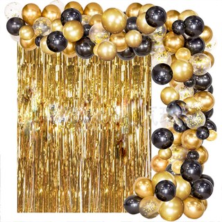 Foto 1 | Foto 1 | Kit Party Balloon Arch Para Niños 104 Piezas Látex Negro Y Dorado - Venta Internacional.