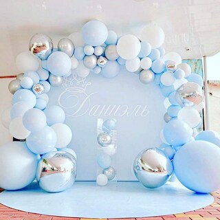 Foto 2 | Foto 2 | Kit Balloon Arch De Macarons Azules Con 141 Globos De Lámina De Látex - Venta Internacional.