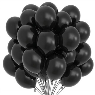Foto 1 | Foto 1 | Globos De Látex Genéricos De 10 Cm Color Negro Mate Para Fiestas Bodas F - Venta Internacional.