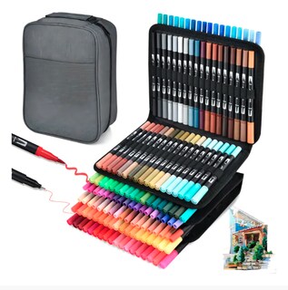 Foto 4 | Foto 4 | 144 Colores Plumones Doble Punta Pencil Modelo Negro