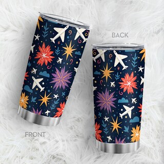 Foto 3 | Foto 3 | Taza De Viaje Oasisdream Vaso De 600 Ml Con Estampado De Aviones - Venta Internacional.