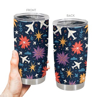Foto 4 | Foto 4 | Taza De Viaje Oasisdream Vaso De 600 Ml Con Estampado De Aviones - Venta Internacional.