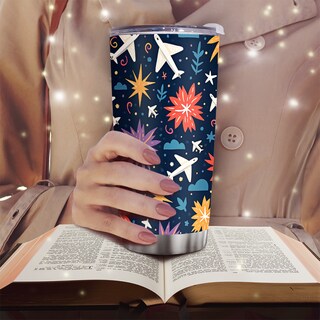 Foto 6 | Foto 6 | Taza De Viaje Oasisdream Vaso De 600 Ml Con Estampado De Aviones - Venta Internacional.