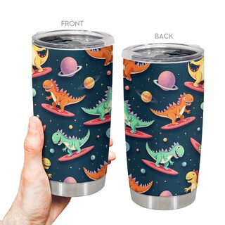 Foto 1 | Foto 1 | Taza Taza Oasisdream De Acero Inoxidable 600 Ml Con Diseño De Dinosaurio - Venta Internacional.