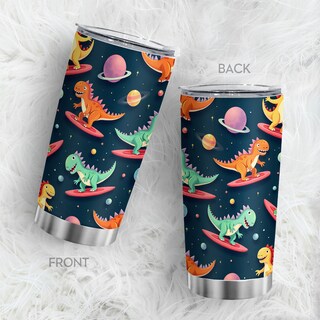 Foto 4 | Foto 4 | Taza Taza Oasisdream De Acero Inoxidable 600 Ml Con Diseño De Dinosaurio - Venta Internacional.