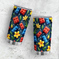 Vaso Oasisdream De Acero Inoxidable De 600 Ml Con Estampado Floral - Venta Internacional.