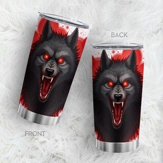 Foto 1 | Foto 1 | Taza De Café Travel Tumbler Oasisdream De 600 Ml Con Estampado De Lobos - Venta Internacional.
