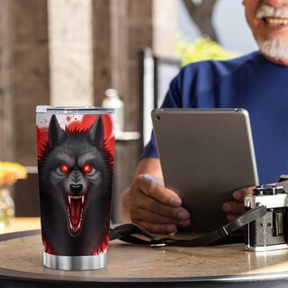 Foto 6 | Foto 6 | Taza De Café Travel Tumbler Oasisdream De 600 Ml Con Estampado De Lobos - Venta Internacional.