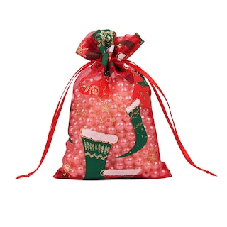 Foto 2 | Foto 2 | Juego De Bolsas De Regalo Navideñas De Organza 50 Piezas Pequeñas De 10 X 15 Cm Grandes De 13 X 1 - Venta Internacional.