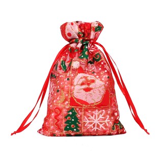 Foto 3 | Foto 3 | Juego De Bolsas De Regalo Navideñas De Organza 50 Piezas Pequeñas De 10 X 15 Cm Grandes De 13 X 1 - Venta Internacional.