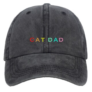 Foto 1 | Foto 1 | Gorra De Béisbol De Algodón Con Diseño De Gato Y Papá Lavada Para Adulto - Venta Internacional.
