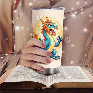 Foto 6 | Foto 6 | Taza De Viaje Oasisdream Vaso De 600 Ml Con Estampado De Dragones - Venta Internacional.