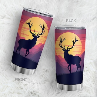 Foto 1 | Foto 1 | Taza De Café Travel Tumbler Oasisdream De 600 Ml Con Estampado De Ciervos - Venta Internacional.