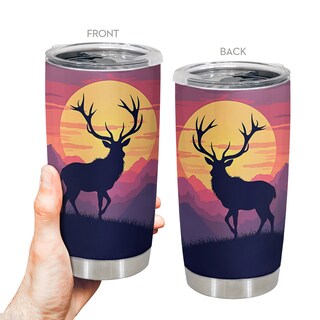 Foto 3 | Foto 3 | Taza De Café Travel Tumbler Oasisdream De 600 Ml Con Estampado De Ciervos - Venta Internacional.