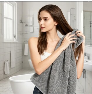 Foto 4 | Foto 4 | Juego Lab.g De Toallas Baño Completo Grande Suaves 4pcs Gris Beige Rosa