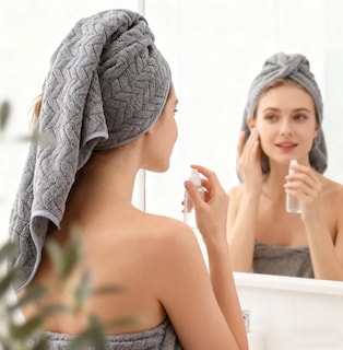 Foto 5 | Foto 5 | Juego Lab.g De Toallas Baño Completo Grande Suaves 4pcs Gris Beige Rosa