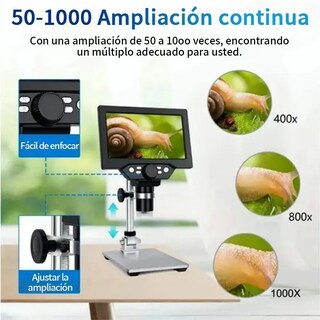 Foto 3 | Foto 3 | Microscopio Lab.g Electrónico Académico Con Pantalla Lcd Hd 4.3 Negro