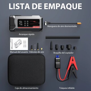 Foto 4 | Foto 4 | Arrancador De Batería Lab.g Con Compresor Para Auto 9000a Gris Rojo