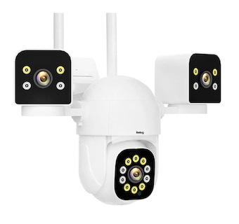 Foto 1 | Foto 1 | Cámaras De Seguridad Wifi 360° Belug Con Tres Lentes Pantalla Blanca