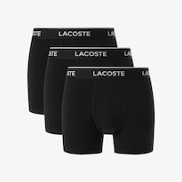 Bóxer Lacoste Brief Algodón Negro 3 Piezas para Hombre
