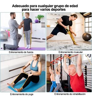 Foto 3 | Foto 3 | Kit Bandas De Resistencia Lab.g De Ejercicio Yoga Y Fitness Multicolor 4 Pcs