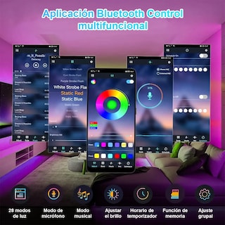 Foto 5 | Foto 5 | Tira De Luces Led Belug Bluetooth 30m Rgb Luces Led Para Cuarto