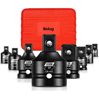 Foto 1 | Foto 1 | Juego De Adaptadores De Impacto Belug P/matraca Negro 8 Pz Estuche Naranja