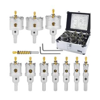 Foto 1 | Foto 1 | Set 10 Brocas Belug Sacabocado P/metal Duro Carburo Tungsteno 16-53 Mm Plata