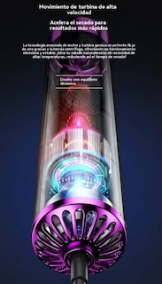 Foto 4 | Foto 4 | Secador De Cabello Xtellar Multiestilizador 1300w Alta Velocidad Con Iones Negativos Morado