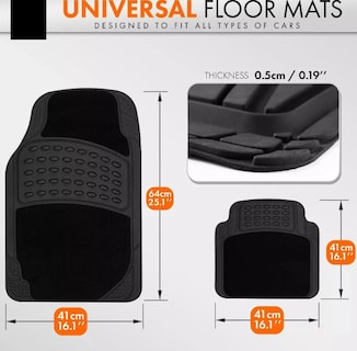 Foto 2 | Foto 2 | Tapetes Para Auto Xtellar Antiderrapantes Universales De Goma Negro