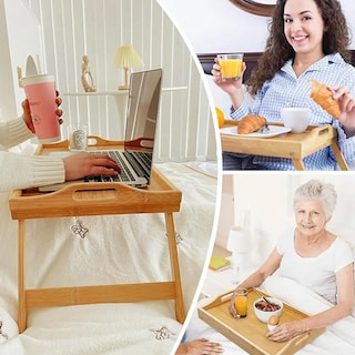 Foto 3 | Foto 3 | Mesa Para Cama Xtellar Plegable De Bambú Natural Con Patas Abatibles