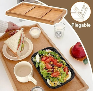 Foto 4 | Foto 4 | Mesa Para Cama Xtellar Plegable De Bambú Natural Con Patas Abatibles