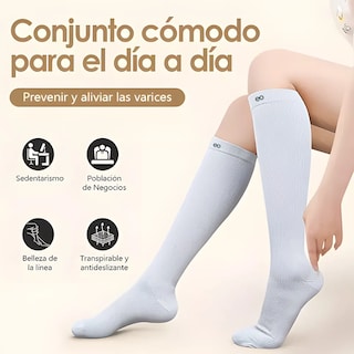 Foto 2 | Foto 2 | Medias Calcetines De Compresión Talla: Ch/m 7 pares Eo Safe Imports Esi-23277 Blanco