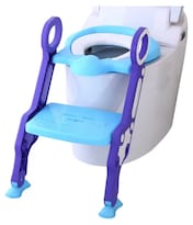Asiento Entrenador De Baño Xtellar Plegable Ajustable Antiderrapante Azul