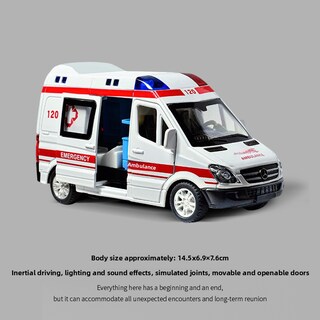 Foto 5 | Foto 5 | Ambulancia De Juguete Para Niños 120 Ml Grande Con Puertas Y Luces Que Se Pueden Abrir - Venta Internacional.