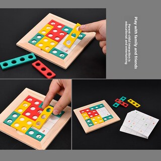 Foto 3 | Foto 3 | Juego De Rompecabezas Tetris De Madera Juguete Matemático Y Lógico Para Niños - Venta Internacional.