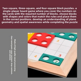 Foto 4 | Foto 4 | Juego De Rompecabezas Tetris De Madera Juguete Matemático Y Lógico Para Niños - Venta Internacional.