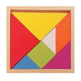 Foto 2 | Foto 2 | Juguete De Rompecabezas Tangram De Madera Para Niños Juguete Cognitivo Y De Forma - Venta Internacional.