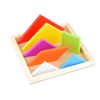 Foto 5 | Foto 5 | Juguete De Rompecabezas Tangram De Madera Para Niños Juguete Cognitivo Y De Forma - Venta Internacional.